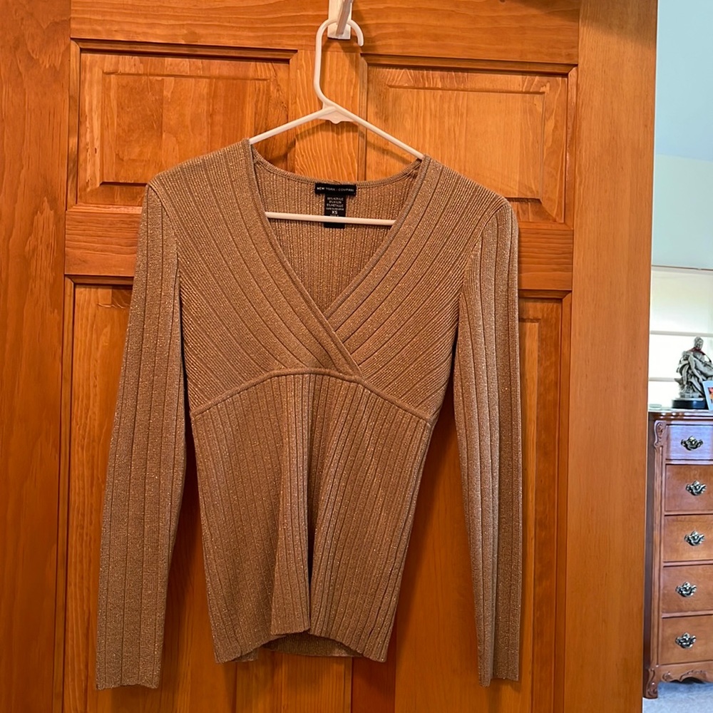 Sparkly golden sweater
